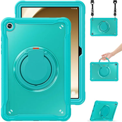 For Samsung Galaxy Tab A9+ SM-X210 / X216 / X218 Case Drop-Proof PC+TPU Cover with Shoulder Strap