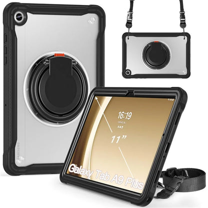 For Samsung Galaxy Tab A9+ SM-X210 / X216 / X218 Case Drop-Proof PC+TPU Cover with Shoulder Strap