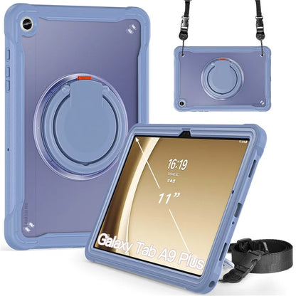 For Samsung Galaxy Tab A9+ SM-X210 / X216 / X218 Case Drop-Proof PC+TPU Cover with Shoulder Strap