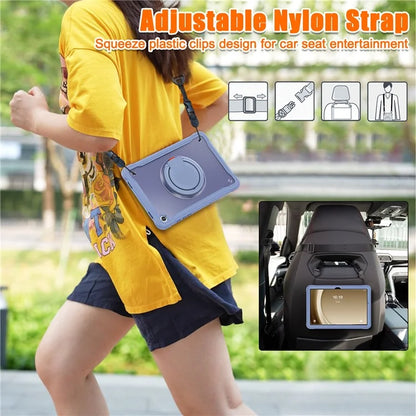 For Samsung Galaxy Tab A9+ SM-X210 / X216 / X218 Case Drop-Proof PC+TPU Cover with Shoulder Strap
