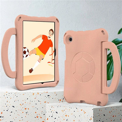 For Samsung Galaxy Tab A8 10.5 (2021) / (2022) EVA Case Soccer Pattern Handle Kickstand Shoulder Strap Cover