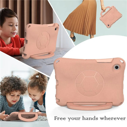 For Samsung Galaxy Tab A8 10.5 (2021) / (2022) EVA Case Soccer Pattern Handle Kickstand Shoulder Strap Cover