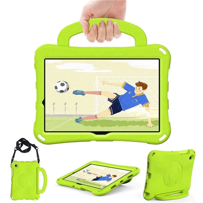 For Samsung Galaxy Tab A8 10.5 (2021) / (2022) EVA Case Soccer Pattern Handle Kickstand Shoulder Strap Cover
