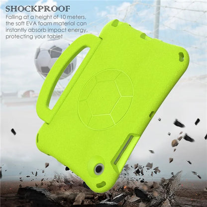 For Samsung Galaxy Tab A8 10.5 (2021) / (2022) EVA Case Soccer Pattern Handle Kickstand Shoulder Strap Cover