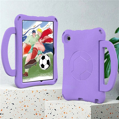 For Samsung Galaxy Tab A8 10.5 (2021) / (2022) EVA Case Soccer Pattern Handle Kickstand Shoulder Strap Cover