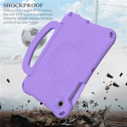 For Samsung Galaxy Tab A8 10.5 (2021) / (2022) EVA Case Soccer Pattern Handle Kickstand Shoulder Strap Cover