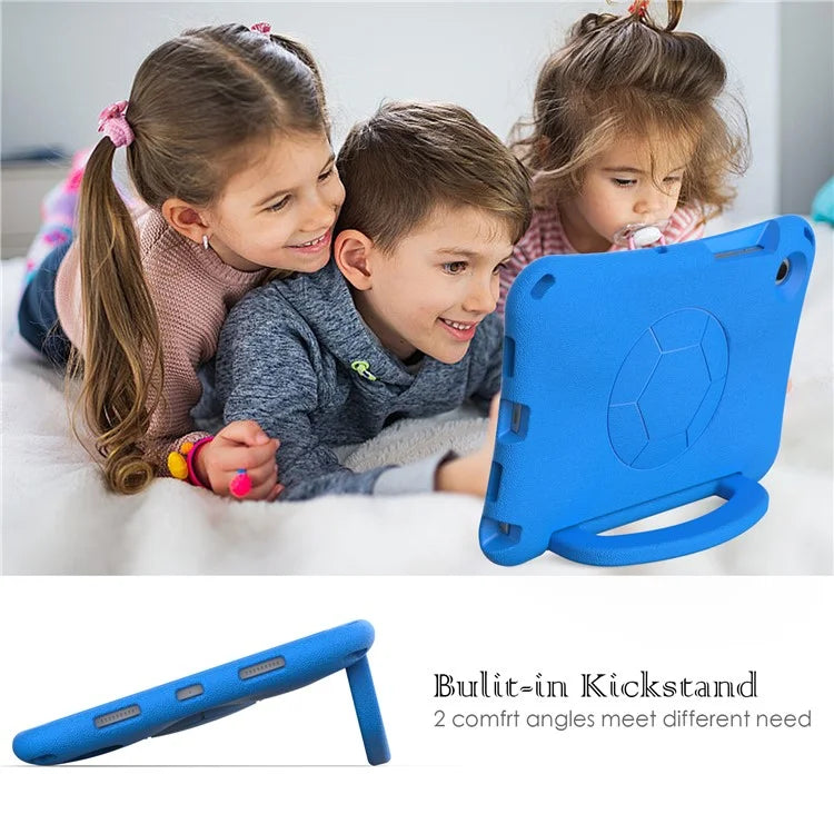 For Samsung Galaxy Tab A8 10.5 (2021) / (2022) EVA Case Soccer Pattern Handle Kickstand Shoulder Strap Cover