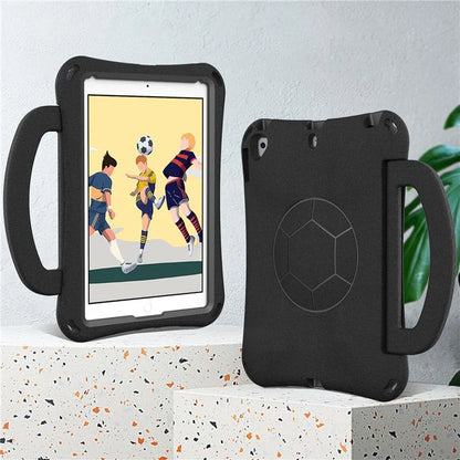 For iPad Air (2013) / Air 2 / iPad 9.7-inch (2017) / (2018) Soccer Pattern Case EVA Protective Handle Tablet Cover