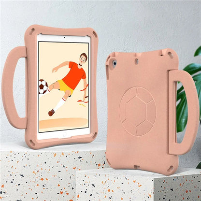 For iPad Air (2013) / Air 2 / iPad 9.7-inch (2017) / (2018) Soccer Pattern Case EVA Protective Handle Tablet Cover