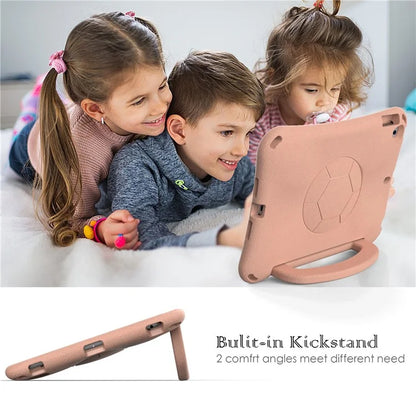 For iPad Air (2013) / Air 2 / iPad 9.7-inch (2017) / (2018) Soccer Pattern Case EVA Protective Handle Tablet Cover