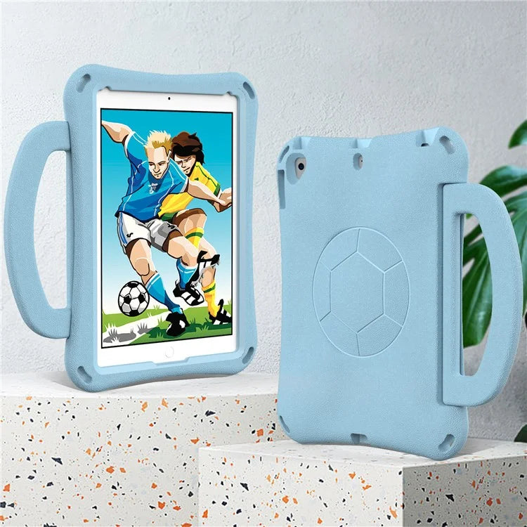 For iPad Air (2013) / Air 2 / iPad 9.7-inch (2017) / (2018) Soccer Pattern Case EVA Protective Handle Tablet Cover