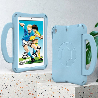 For iPad Air (2013) / Air 2 / iPad 9.7-inch (2017) / (2018) Soccer Pattern Case EVA Protective Handle Tablet Cover