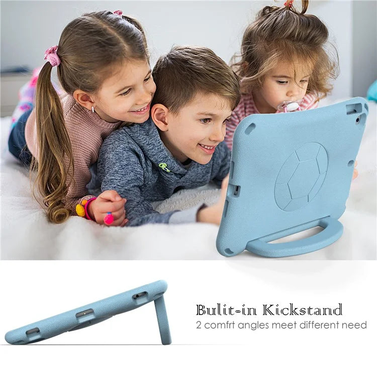 For iPad Air (2013) / Air 2 / iPad 9.7-inch (2017) / (2018) Soccer Pattern Case EVA Protective Handle Tablet Cover