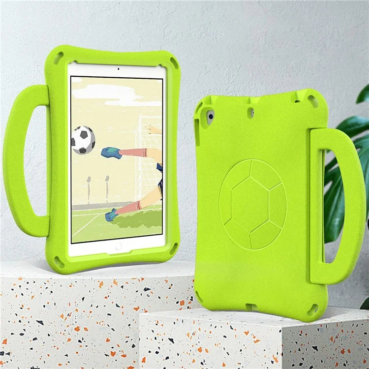 For iPad Air (2013) / Air 2 / iPad 9.7-inch (2017) / (2018) Soccer Pattern Case EVA Protective Handle Tablet Cover