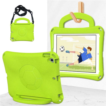 For iPad Air (2013) / Air 2 / iPad 9.7-inch (2017) / (2018) Soccer Pattern Case EVA Protective Handle Tablet Cover