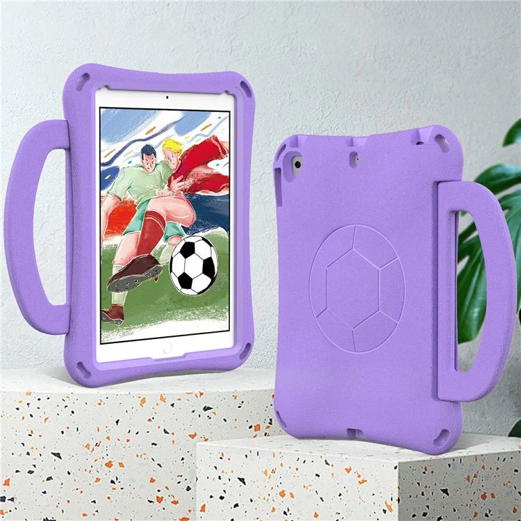 For iPad Air (2013) / Air 2 / iPad 9.7-inch (2017) / (2018) Soccer Pattern Case EVA Protective Handle Tablet Cover