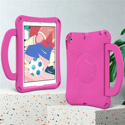 For iPad Air (2013) / Air 2 / iPad 9.7-inch (2017) / (2018) Soccer Pattern Case EVA Protective Handle Tablet Cover