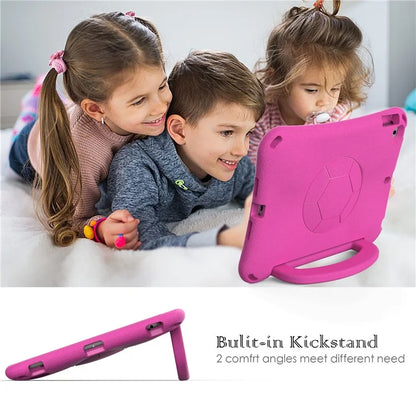 For iPad Air (2013) / Air 2 / iPad 9.7-inch (2017) / (2018) Soccer Pattern Case EVA Protective Handle Tablet Cover