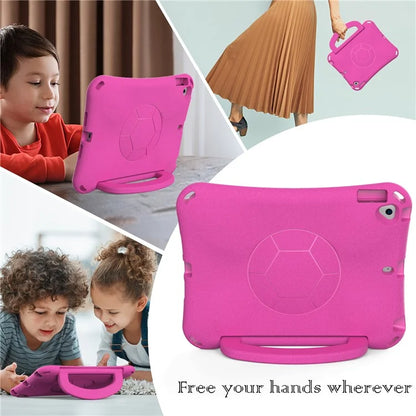 For iPad Air (2013) / Air 2 / iPad 9.7-inch (2017) / (2018) Soccer Pattern Case EVA Protective Handle Tablet Cover
