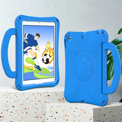 For iPad Air (2013) / Air 2 / iPad 9.7-inch (2017) / (2018) Soccer Pattern Case EVA Protective Handle Tablet Cover