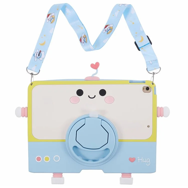 For iPad 10.2 (2021) / (2020) / (2019) / iPad Air 10.5 inch (2019) / Pro 10.5-inch (2017) Silicone Case with Lanyard