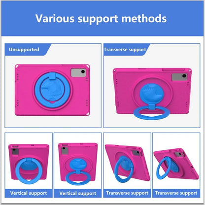 For Samsung Galaxy Tab A9+ Eagle Pattern Case Rotating Grip Handle Kickstand Cover with Shoulder Strap