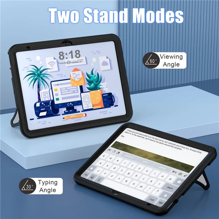 For iPad 10.9 (2022) Leopard Style Case Rugged Drop Protection Cover with Kickstand