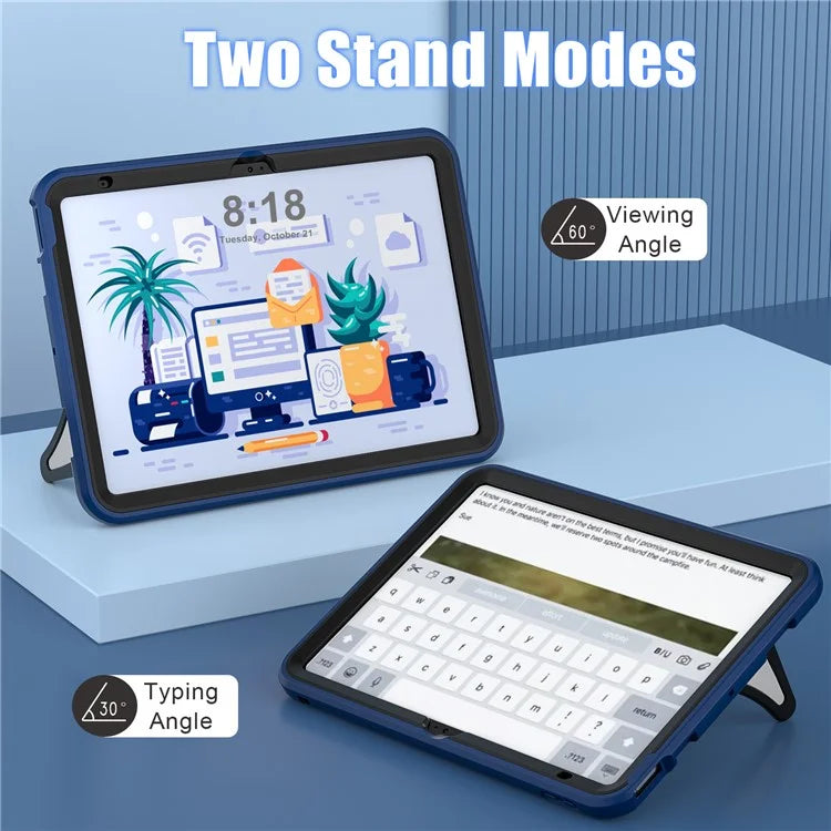For iPad 10.9 (2022) Leopard Style Case Rugged Drop Protection Cover with Kickstand