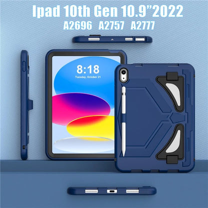For iPad 10.9 (2022) Leopard Style Case Rugged Drop Protection Cover with Kickstand