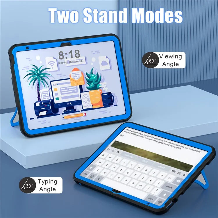 For iPad 10.9 (2022) Leopard Style Case Rugged Drop Protection Cover with Kickstand