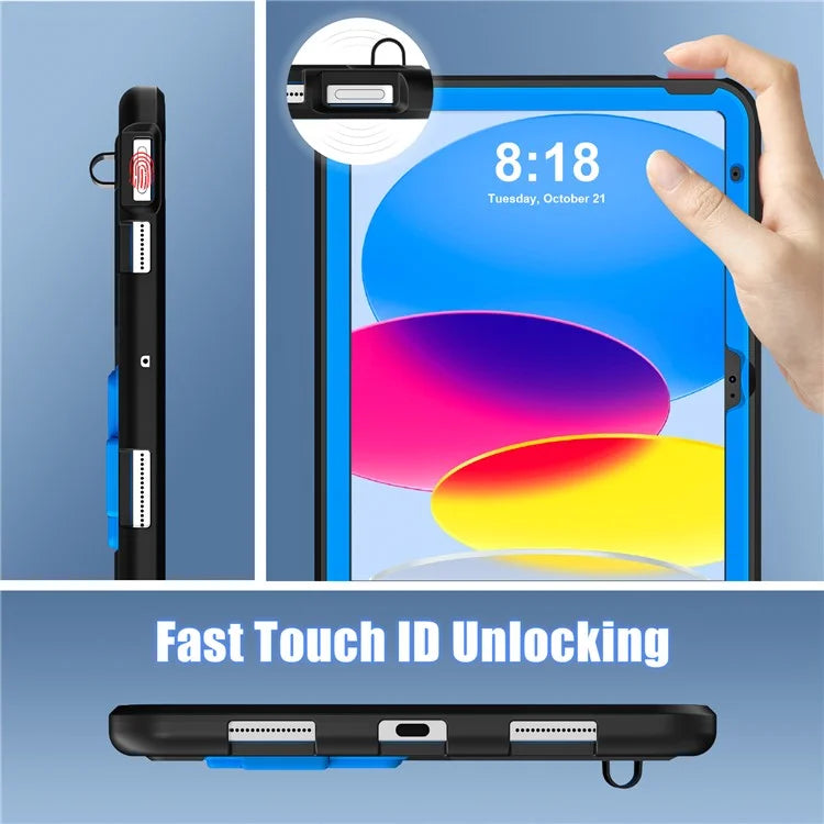 For iPad 10.9 (2022) Leopard Style Case Rugged Drop Protection Cover with Kickstand
