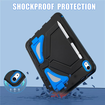 For iPad 10.9 (2022) Leopard Style Case Rugged Drop Protection Cover with Kickstand