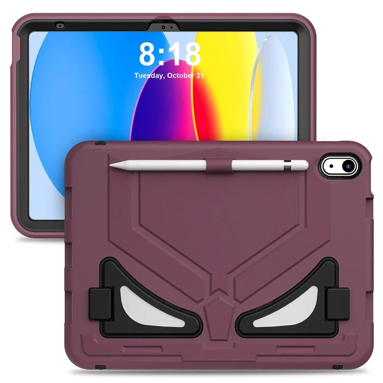 For iPad 10.9 (2022) Leopard Style Case Rugged Drop Protection Cover with Kickstand