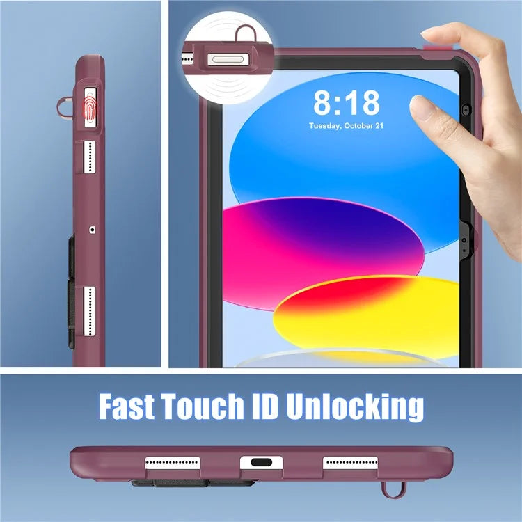 For iPad 10.9 (2022) Leopard Style Case Rugged Drop Protection Cover with Kickstand