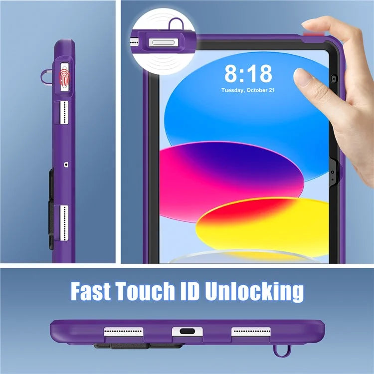 For iPad 10.9 (2022) Leopard Style Case Rugged Drop Protection Cover with Kickstand