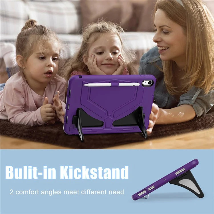 For iPad 10.9 (2022) Leopard Style Case Rugged Drop Protection Cover with Kickstand