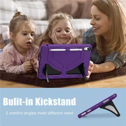 For iPad 10.9 (2022) Leopard Style Case Rugged Drop Protection Cover with Kickstand