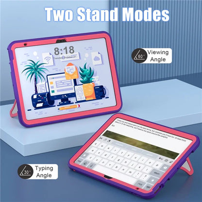 For iPad 10.9 (2022) Leopard Style Case Rugged Drop Protection Cover with Kickstand