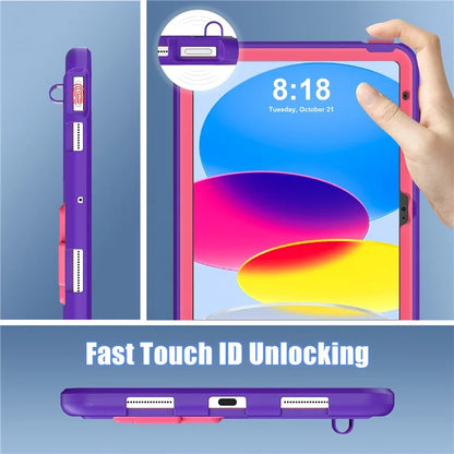 For iPad 10.9 (2022) Leopard Style Case Rugged Drop Protection Cover with Kickstand