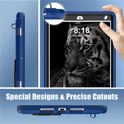For iPad 10.2 (2019) / (2020) / (2021) Protective Cover Leopard Style Kickstand Tablet Case