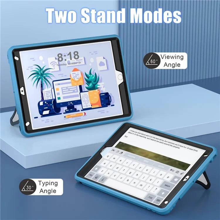 For iPad 10.2 (2019) / (2020) / (2021) Protective Cover Leopard Style Kickstand Tablet Case