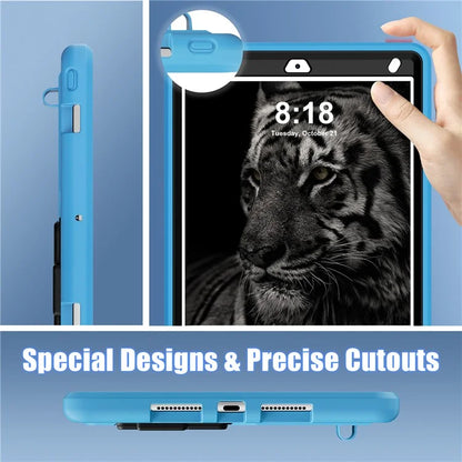 For iPad 10.2 (2019) / (2020) / (2021) Protective Cover Leopard Style Kickstand Tablet Case