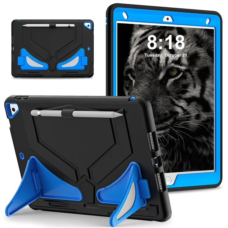 For iPad 10.2 (2019) / (2020) / (2021) Protective Cover Leopard Style Kickstand Tablet Case