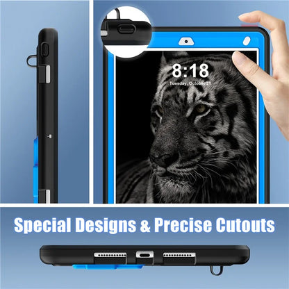 For iPad 10.2 (2019) / (2020) / (2021) Protective Cover Leopard Style Kickstand Tablet Case
