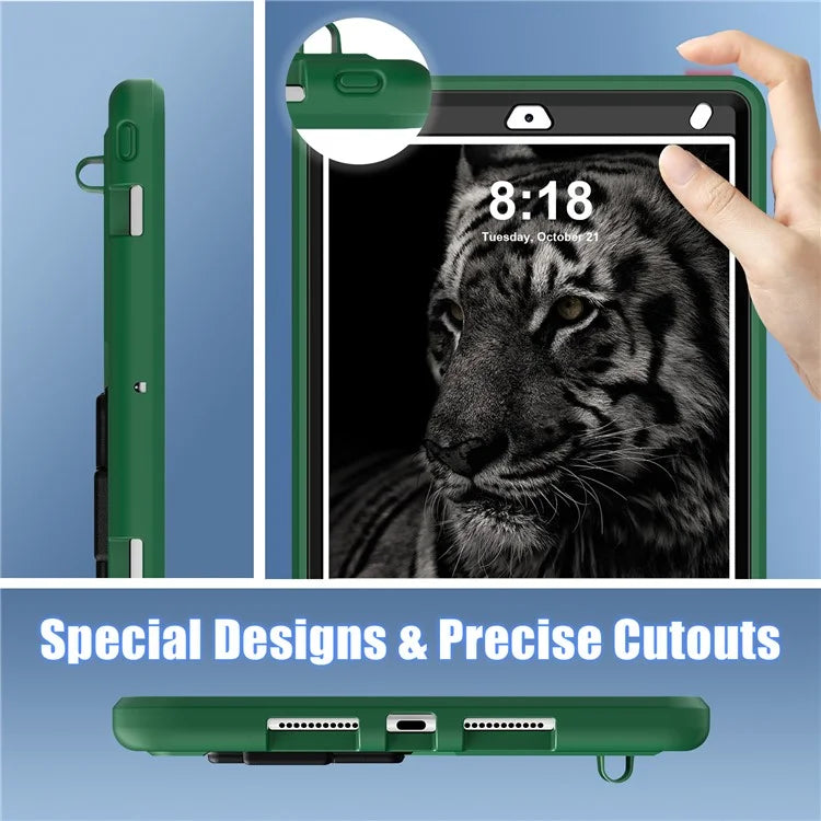 For iPad 10.2 (2019) / (2020) / (2021) Protective Cover Leopard Style Kickstand Tablet Case