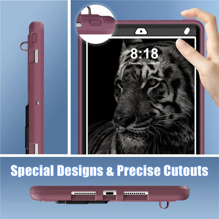 For iPad 10.2 (2019) / (2020) / (2021) Protective Cover Leopard Style Kickstand Tablet Case