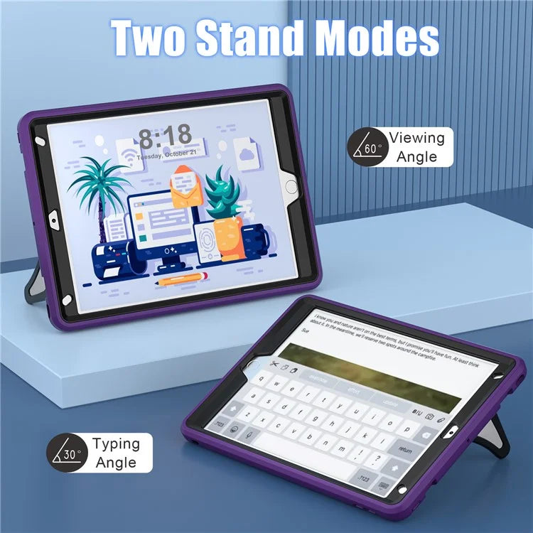 For iPad 10.2 (2019) / (2020) / (2021) Protective Cover Leopard Style Kickstand Tablet Case