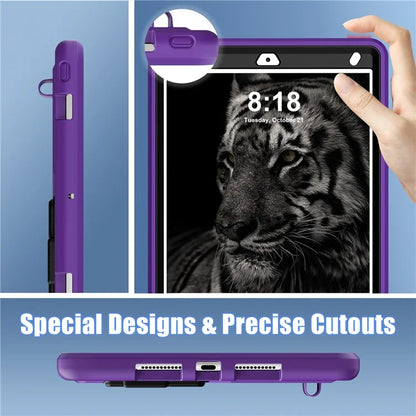 For iPad 10.2 (2019) / (2020) / (2021) Protective Cover Leopard Style Kickstand Tablet Case