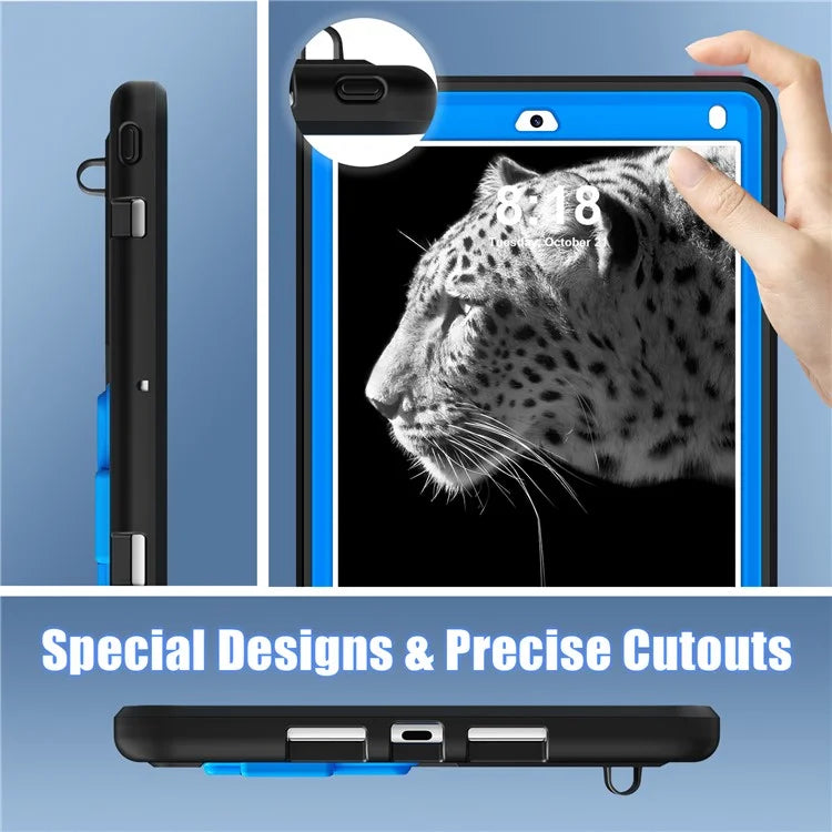 For iPad 9.7-inch (2017) / (2018) / iPad Air 2 / iPad Pro 9.7 inch (2016) Case Kickstand Tablet Cover Leopard Style