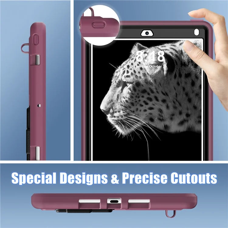 For iPad 9.7-inch (2017) / (2018) / iPad Air 2 / iPad Pro 9.7 inch (2016) Case Kickstand Tablet Cover Leopard Style